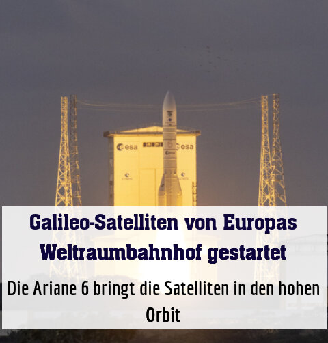Die Ariane 6 bringt die Satelliten in den hohen Orbit