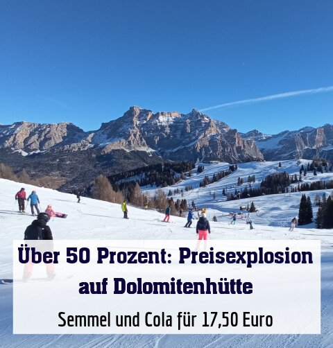 Semmel und Cola für 17,50 Euro
