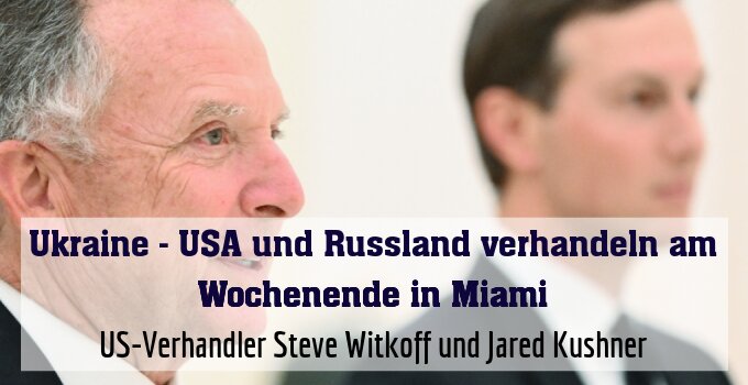 US-Verhandler Steve Witkoff und Jared Kushner (Archivbild)