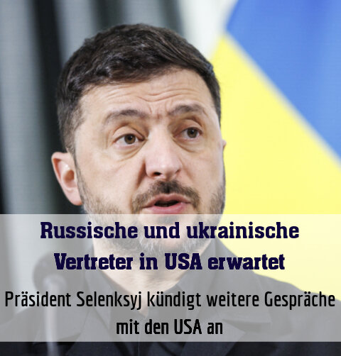 Präsident Selenksyj kündigt weitere Gespräche mit den USA an
