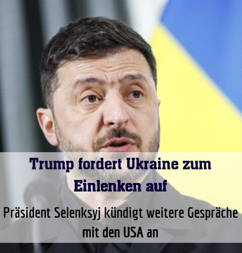 Präsident Selenksyj kündigt weitere Gespräche mit den USA an