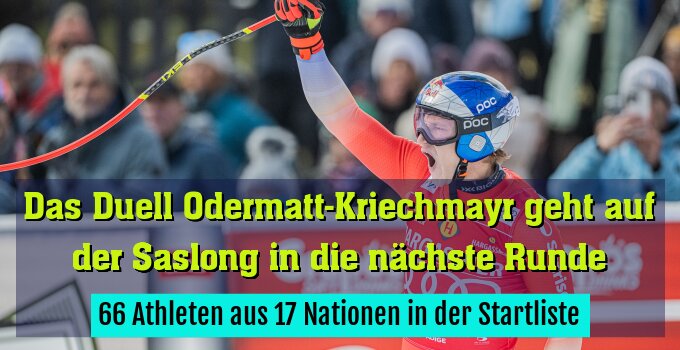 66 Athleten aus 17 Nationen in der Startliste