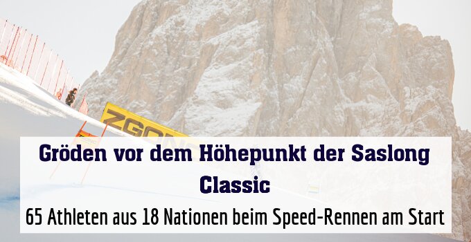 65 Athleten aus 18 Nationen beim Speed-Rennen am Start