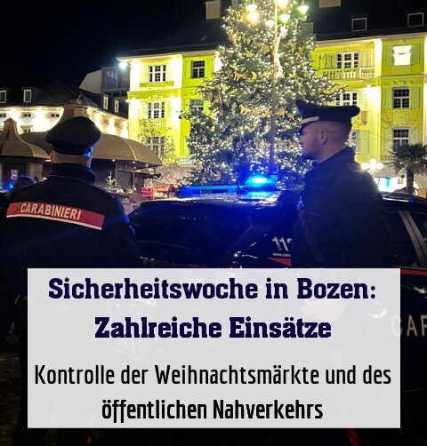 Kontrolle der Weihnachtsmärkte und des öffentlichen Nahverkehrs