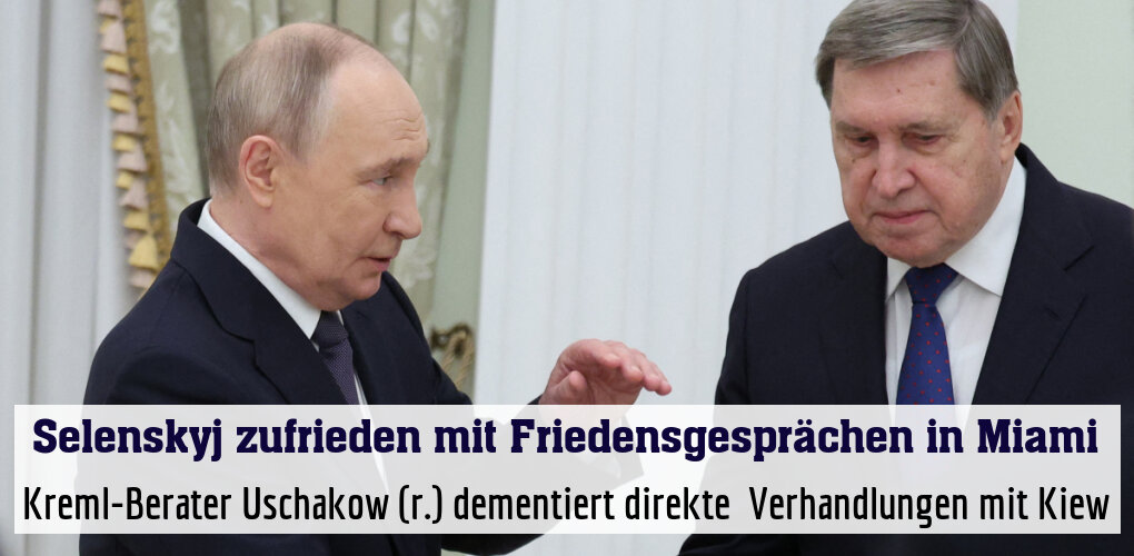 Kreml-Berater Uschakow (r.) dementiert direkte  Verhandlungen mit Kiew