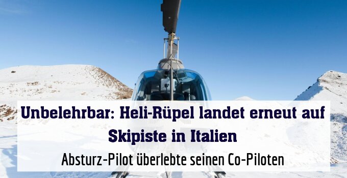 Absturz-Pilot überlebte seinen Co-Piloten