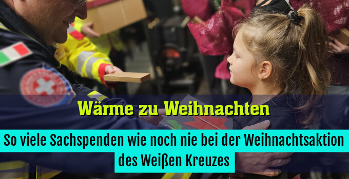 So viele Sachspenden wie noch nie bei der Weihnachtsaktion des Weißen Kreuzes