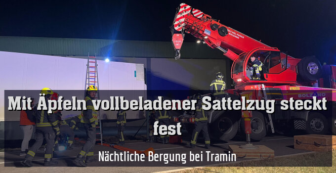 Nächtliche Bergung bei Tramin