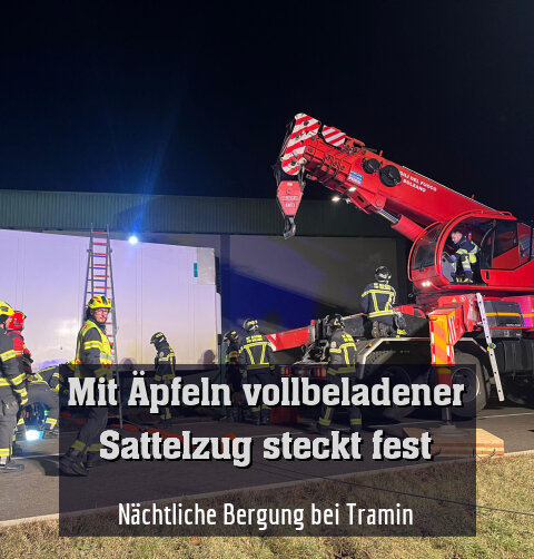 Nächtliche Bergung bei Tramin