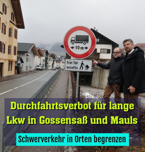 Schwerverkehr in Orten begrenzen