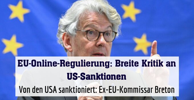 Von den USA sanktioniert: Ex-EU-Kommissar Breton