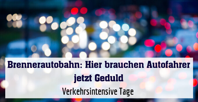 Verkehrsintensive Tage 