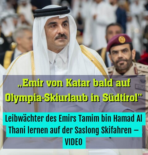 Leibwächter des Emirs Tamim bin Hamad Al Thani lernen auf der Saslong Skifahren – VIDEO