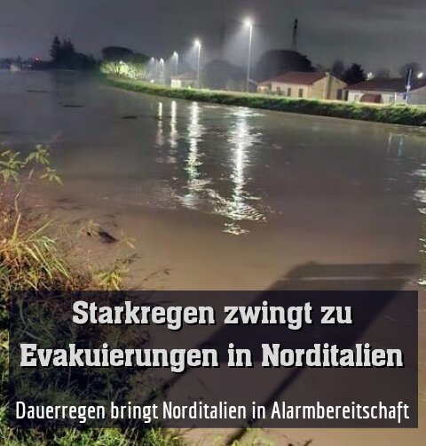 Dauerregen bringt Norditalien in Alarmbereitschaft