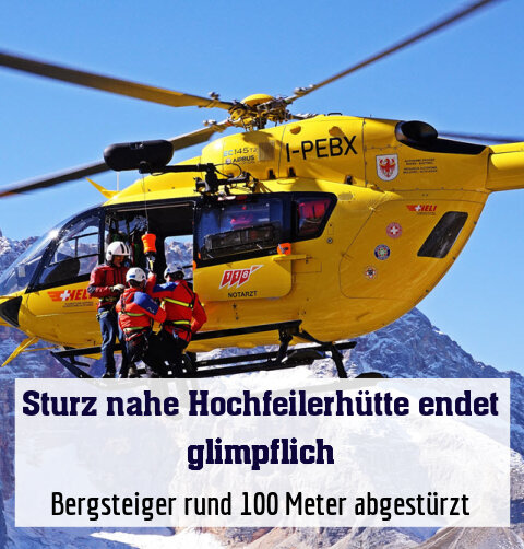 Bergsteiger rund 100 Meter abgestürzt