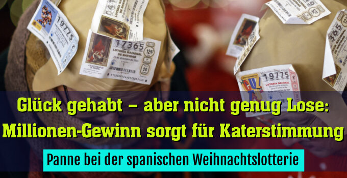 Panne bei der spanischen Weihnachtslotterie