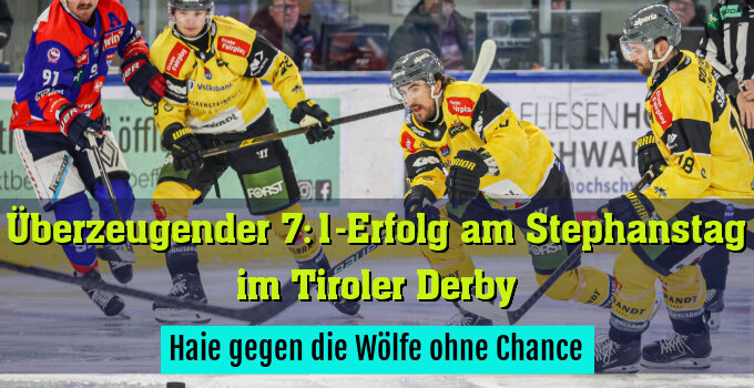 Haie gegen die Wölfe ohne Chance