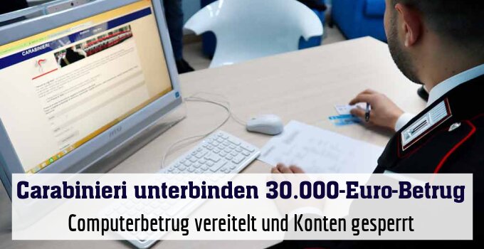Computerbetrug vereitelt und Konten gesperrt