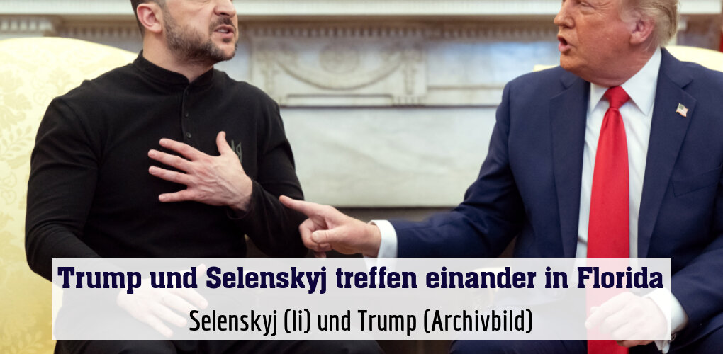 Selenskyj (li) und Trump (Archivbild)