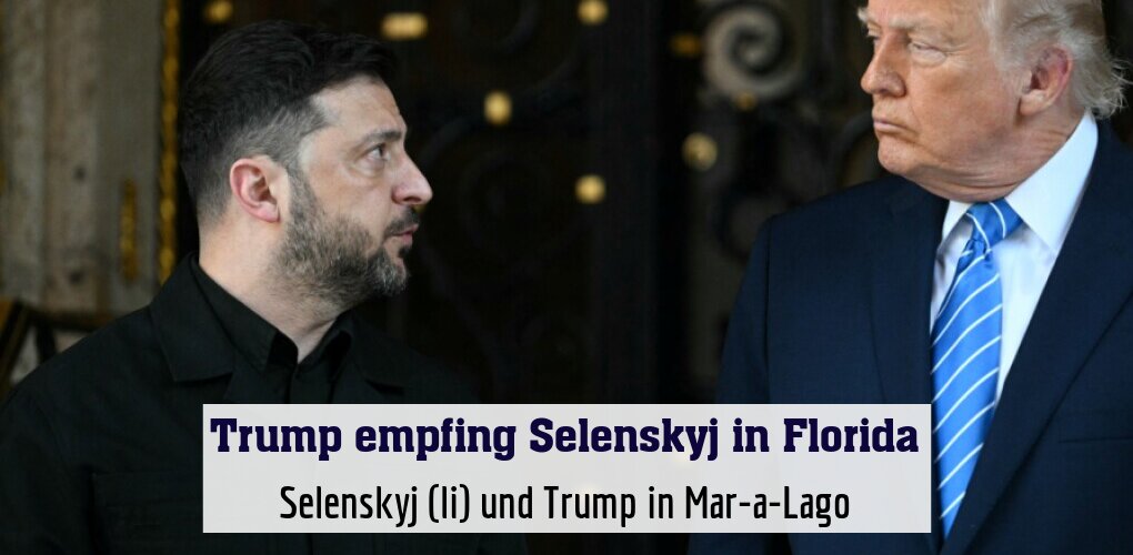 Selenskyj (li) und Trump in Mar-a-Lago