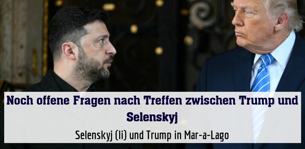 Selenskyj (li) und Trump in Mar-a-Lago