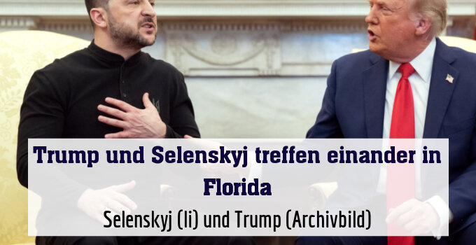 Selenskyj (li) und Trump (Archivbild)