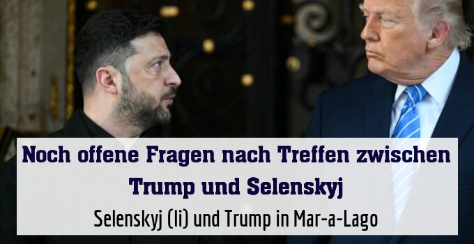 Selenskyj (li) und Trump in Mar-a-Lago