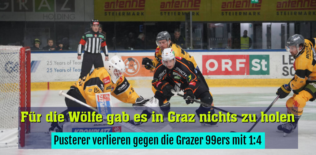 Pusterer verlieren gegen die Grazer 99ers mit 1:4
