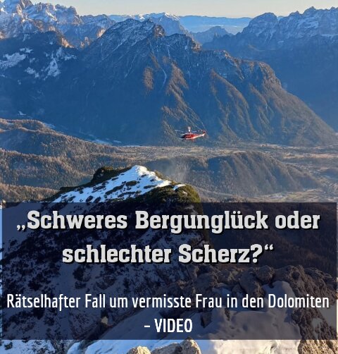 Rätselhafter Fall um vermisste Frau in den Dolomiten – VIDEO