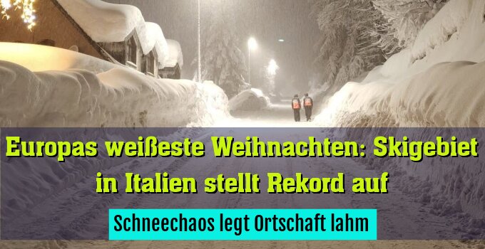 Schneechaos legt Ortschaft lahm