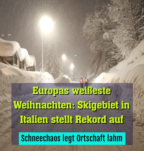 Schneechaos legt Ortschaft lahm