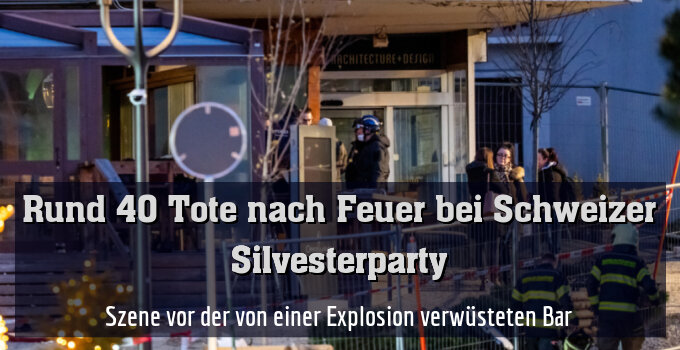 Szene vor der von einer Explosion verwüsteten Bar