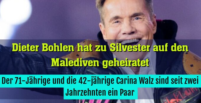 Bohlen heiratete langjährige Partnerin