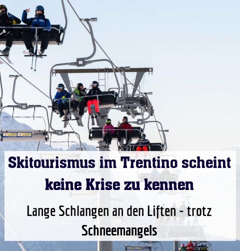 Lange Schlangen an den Liften - trotz Schneemangels