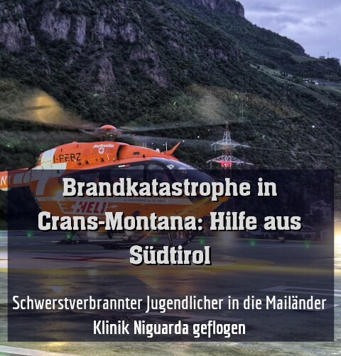 Schwerstverbrannter Jugendlicher von der Universitätsklinik Zürich in die Mailänder Klinik Niguarda geflogen