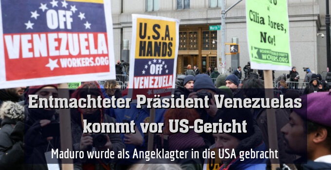 Demonstranten vor Gerichtsgebäude in New York