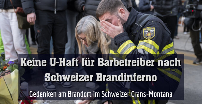 Gedenken am Brandort im Schweizer Crans-Montana