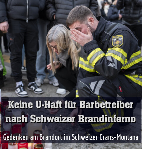 Gedenken am Brandort im Schweizer Crans-Montana