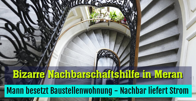 Mann besetzt Baustellenwohnung - Nachbar liefert Strom