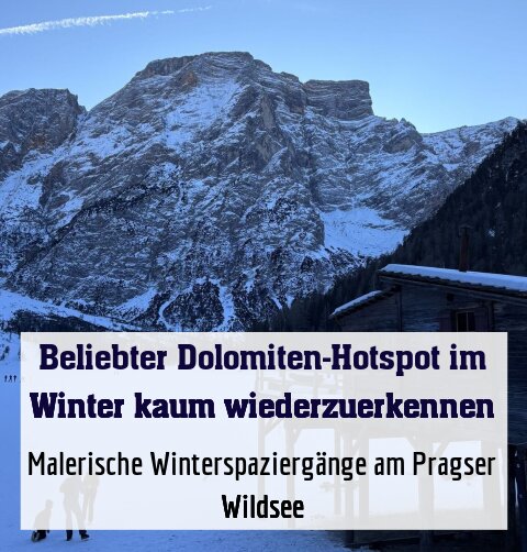 Malerische Winterspaziergänge am Pragser Wildsee