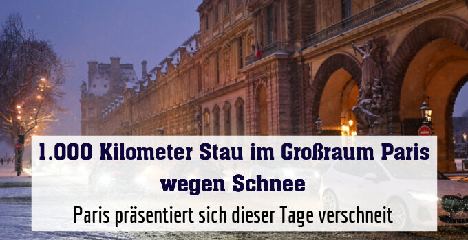 Paris präsentiert sich dieser Tage verschneit
