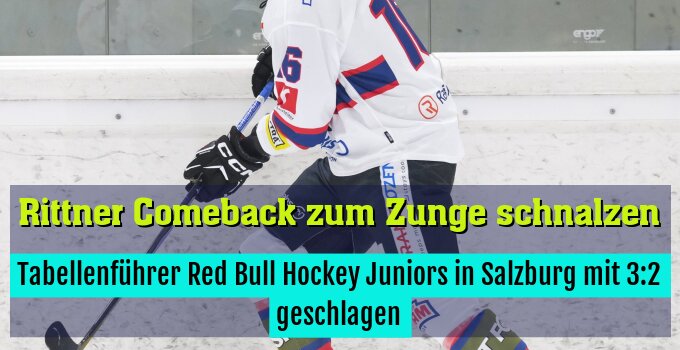 Tabellenführer Red Bull Hockey Juniors in Salzburg mit 3:2 geschlagen