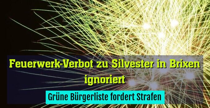 Grüne Bürgerliste fordert Strafen