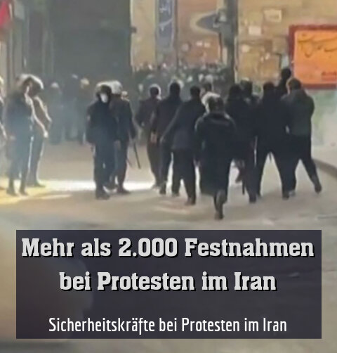 Sicherheitskräfte bei Protesten im Iran