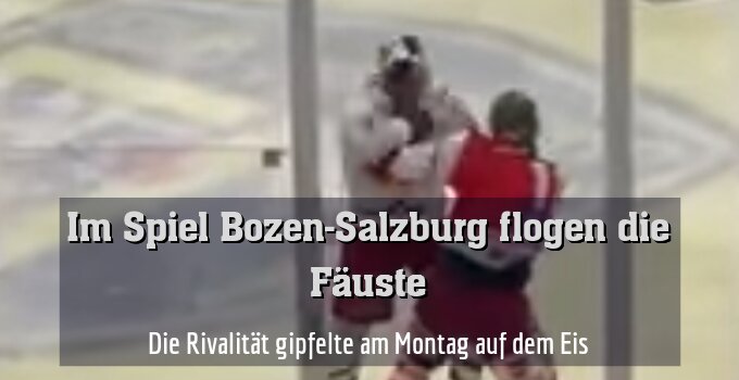 Die Rivalität gipfelte am Montag auf dem Eis