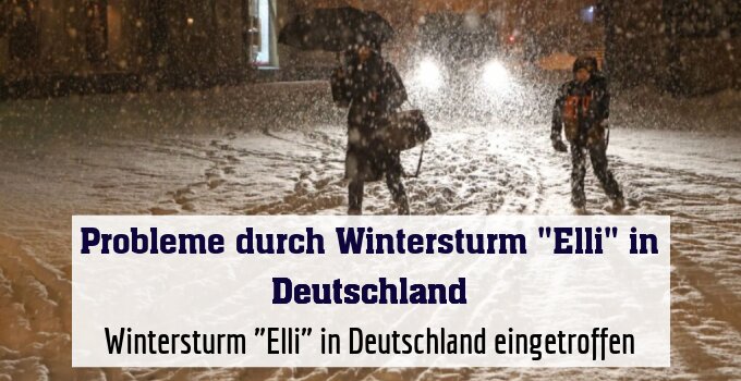 Wintersturm "Elli" in Deutschland eingetroffen