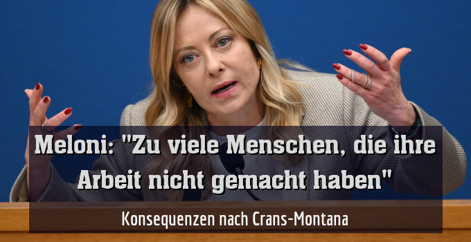 Konsequenzen nach Crans-Montana