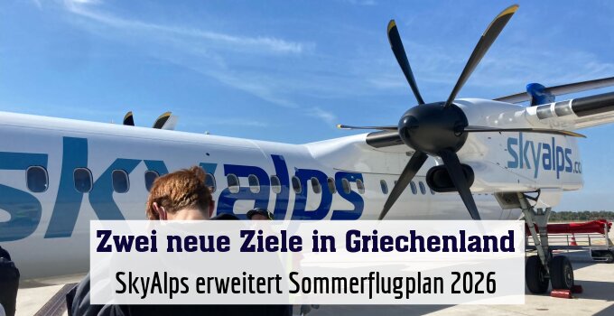 SkyAlps erweitert Sommerflugplan 2026
