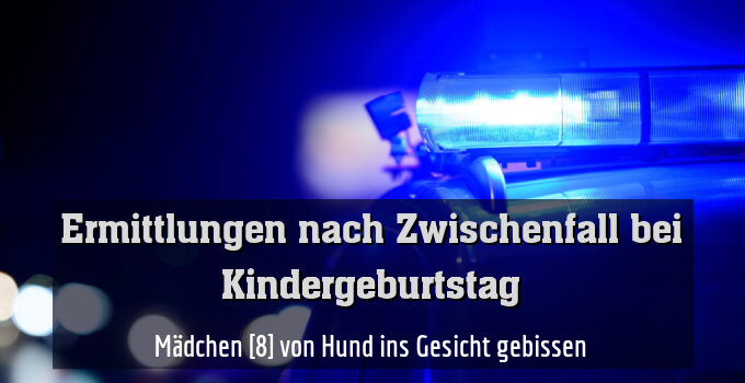 Mädchen [8] von Hund ins Gesicht gebissen