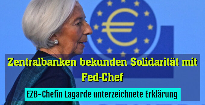 EZB-Chefin Lagarde unterzeichnete Erklärung